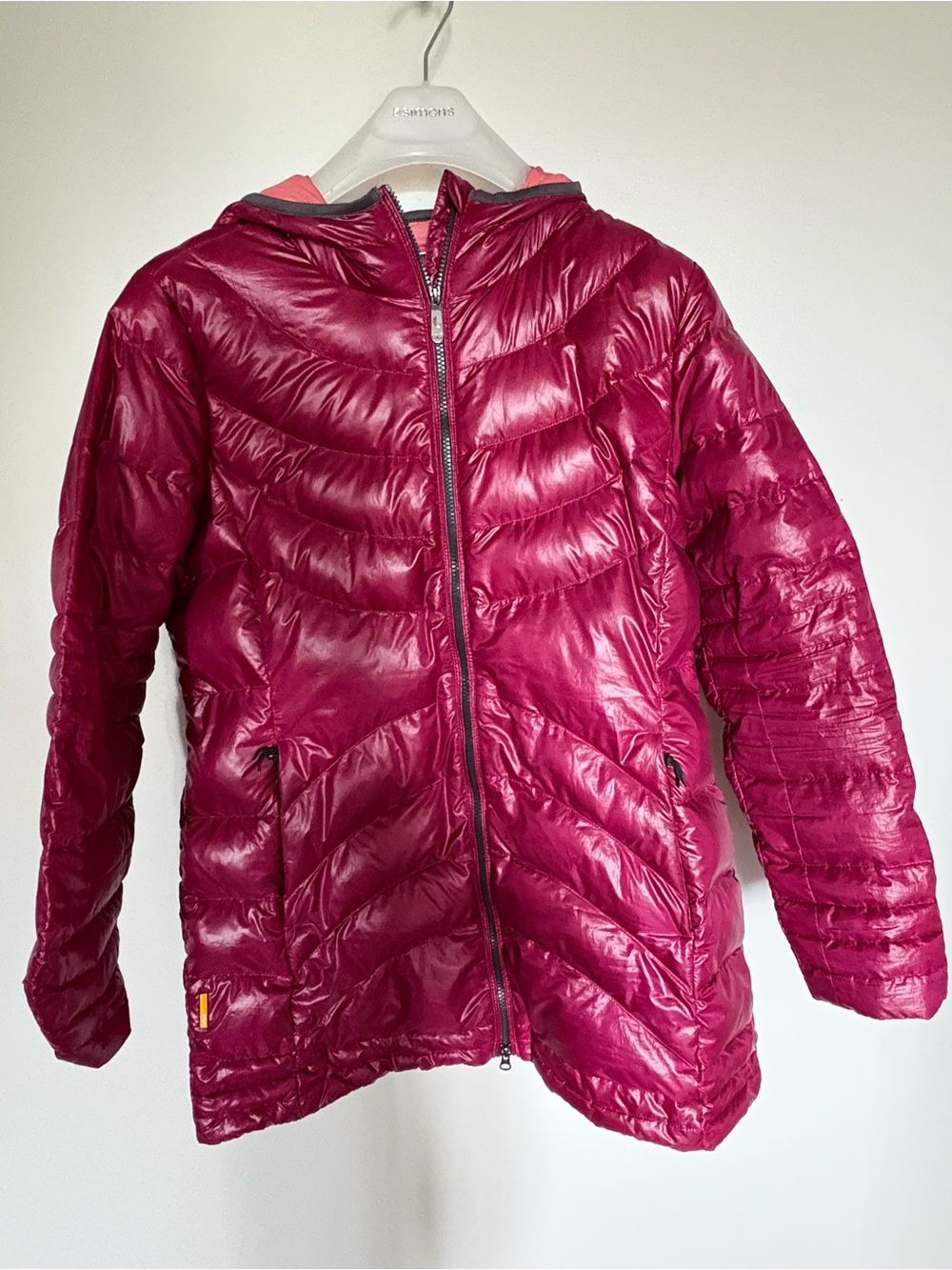 Lole Women's Hooded Puffer Jacket in Magenta xlarge
